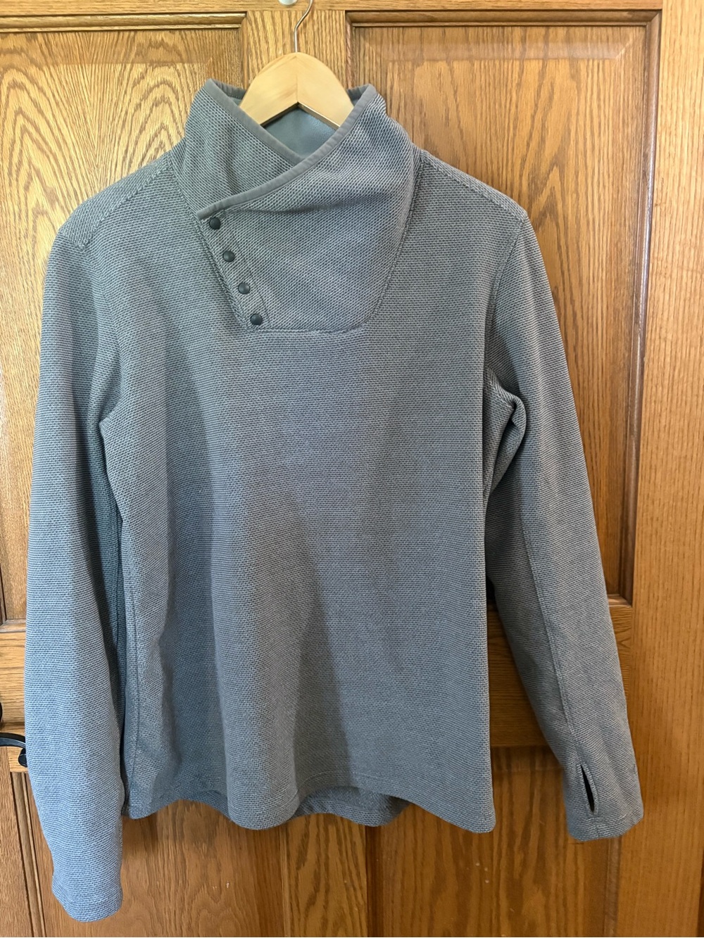 White Sierra Men's Button-Trim Turtleneck Sweater in Gray